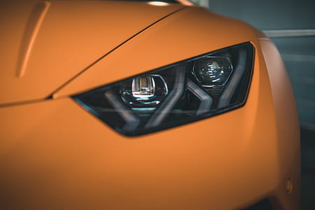 selective focus of car headlight thumbnail