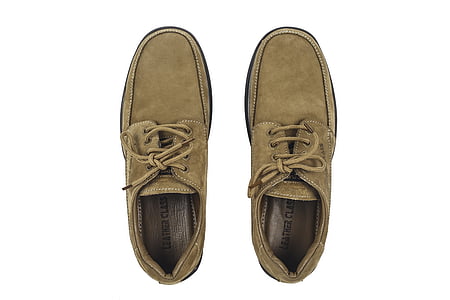 pair of brown suede low-top shoes thumbnail