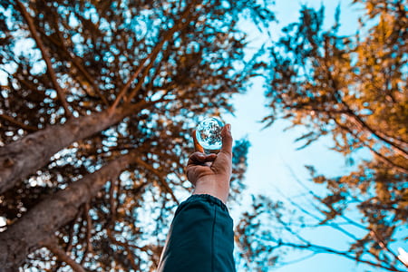 person holding clear crystal ball thumbnail