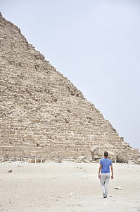 photo of man standing near pyramid thumbnail