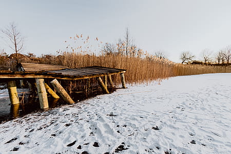 In middle of frozen lake thumbnail