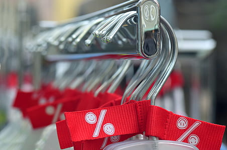 selective photography of silver hanger thumbnail