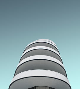 low angle view of white and gray high-rose building thumbnail