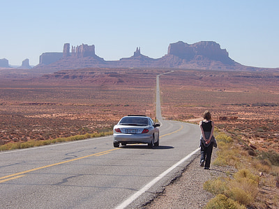 woman walking on Monument Valley, Arizona thumbnail