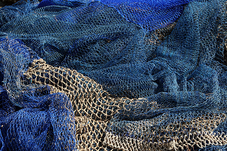 brown and blue fish net thumbnail