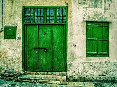 green door during daytime thumbnail