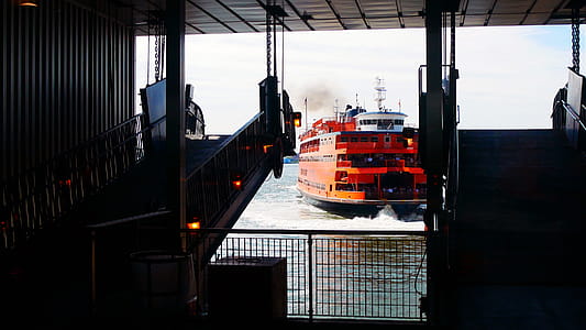 State Island ferry makes the 5 mile crossing between Lower Manhattan and St. George Terminal on Staten Island in about 25 minutes. The crossing provides one of the best views of Lower Manhattan, Statue of Liberty and Ellis Island ... and it s free. thumbnail