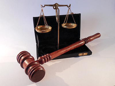 brown wooden judge mallet beside brown balance scale thumbnail