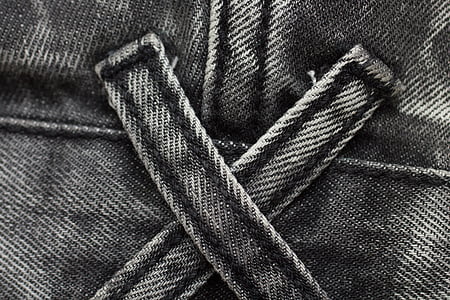 closeup photo of black denim seam thumbnail