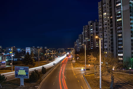 light, city, cars, road thumbnail