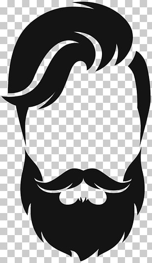 Silhouette Beard Moustache , hair style, beard and hair illustration PNG clipart