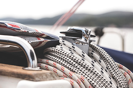 selective focus photography of stainless steel metal with rope thumbnail