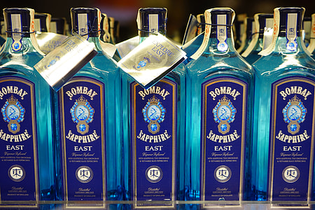 selective focus photography of Bumbay Sapphire East bottles thumbnail