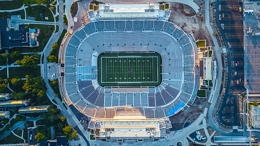 aerial view, football, pitch, grass thumbnail