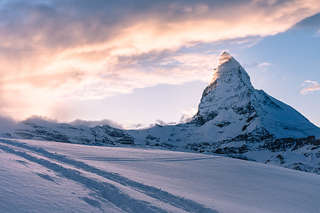 mountain coated with snow thumbnail