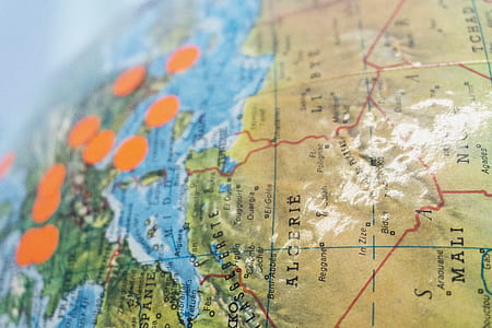 close-up photography of Alcerie globe map thumbnail