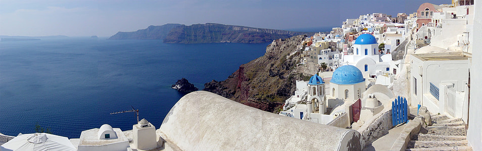 Panoramic View of Santorini Caldera from Oia thumbnail