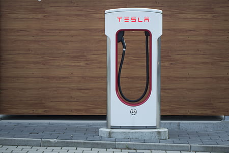 white Tesla gasoline pump thumbnail