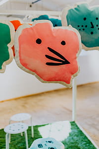 Poland shaped pillows with faces thumbnail