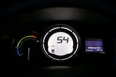 digital speedometer during night time thumbnail