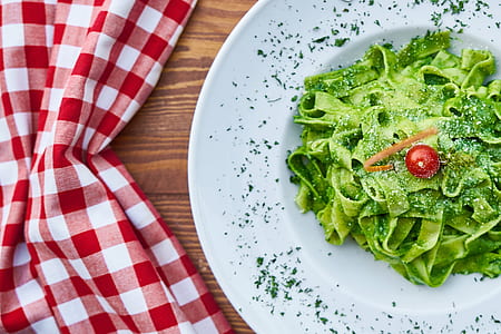 vegetable served on white plate thumbnail