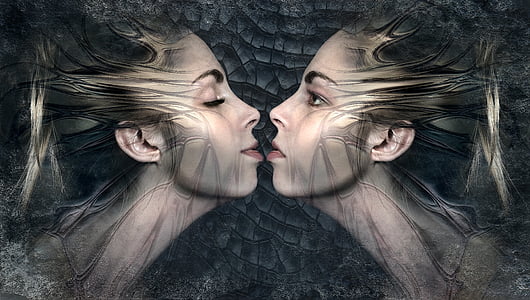 two woman facing illustration thumbnail