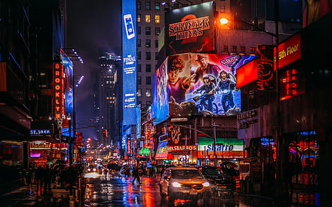 Stranger Things 2 Sign in City at Night thumbnail