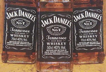 three Jack Daniel's Tennessee whiskey bottles thumbnail