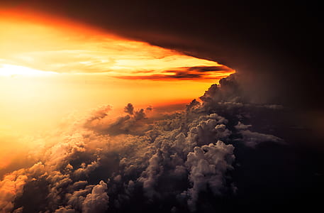 white clouds during golden hour thumbnail