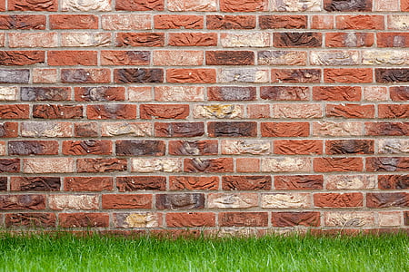 brown brick wall and green grass thumbnail