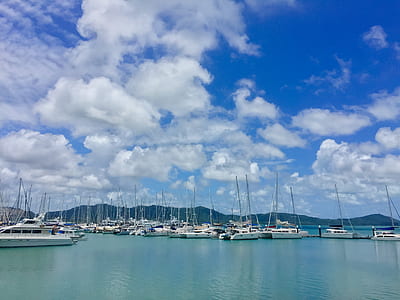 sea, sky, water, clouds thumbnail