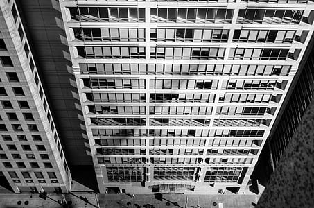 grayscale photography of commercial building thumbnail