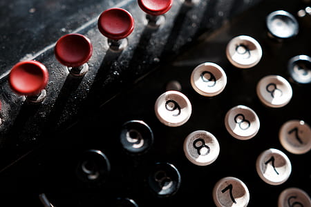 top view of black typewriter thumbnail