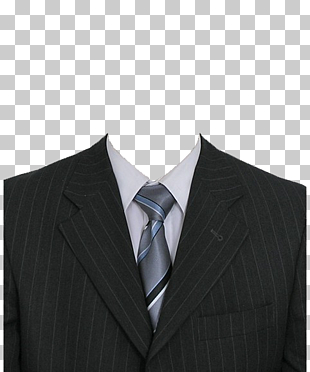 Suit Formal wear Clothing, Dress photo template, pinstripe notch-lapel suit jacket PNG clipart
