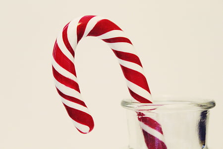 close-up of candy cane on glass jar thumbnail