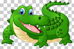 Crocodile Alligator Cartoon , Happy Crocodile Cartoon , green crocodile illustration PNG clipart