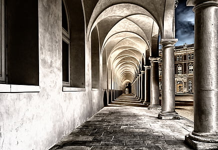 gray stone hallway wallpaper thumbnail