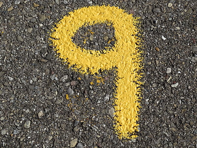 yellow 9 pavement sign thumbnail
