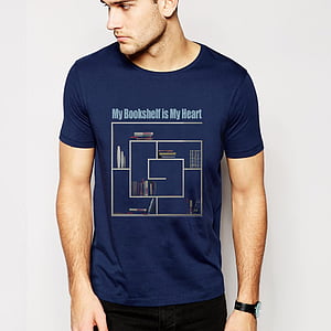 man with blue crew-neck t-shirt thumbnail
