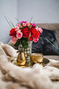 Bouquet of Flowers and candles thumbnail