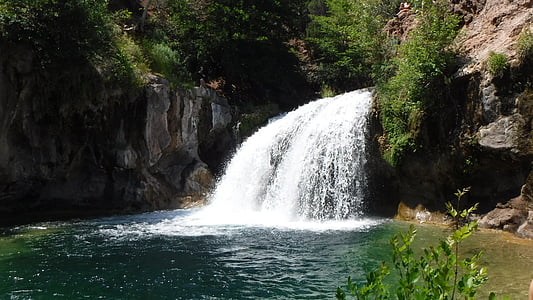waterfall between of hills thumbnail