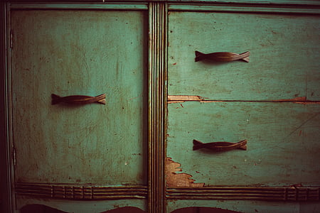 green and gray wooden drawer thumbnail