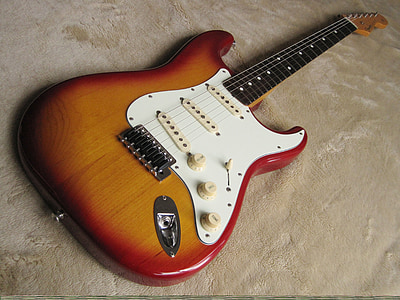 sunburst Stratocaster-style electric guitar thumbnail