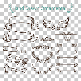 Drawing Euclidean Ornament Arrow, Tags arrows painted , hand drawn ornamental post PNG clipart