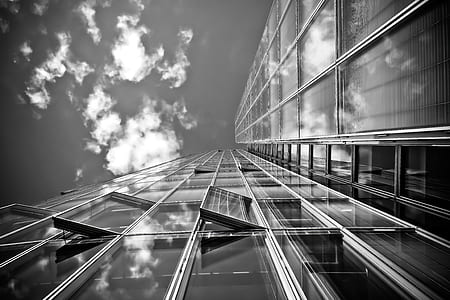 grayscale photo of high rise building thumbnail