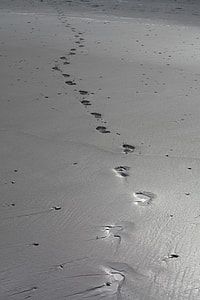 Foot prints in the sand thumbnail