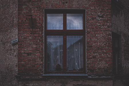 brown wooden window with glass panel thumbnail