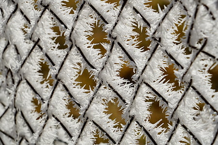 chain link fence with white fringe at daytime thumbnail