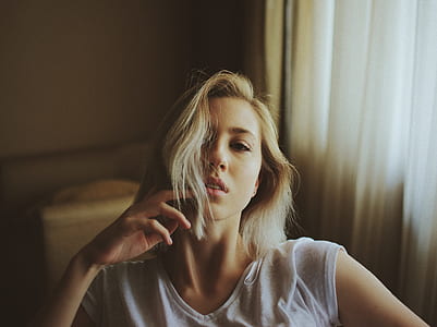 woman wearing white shirt thumbnail