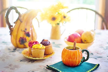 cupcake and fruits in the table thumbnail